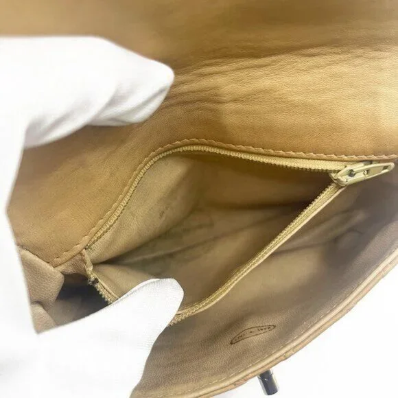 Authentic CHANEL CC Vintage Matelasse Lambskin Waist Pouch Bum Bag Leather Beige - Picture 13 of 16